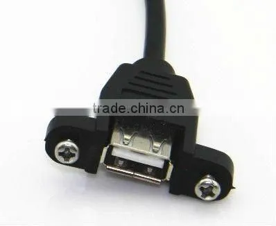 High Speed USB A Male to A Female Extension Panel Mount Cable