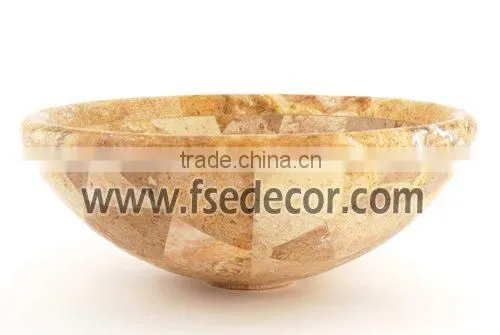Yellow Mosaic Marble Sink