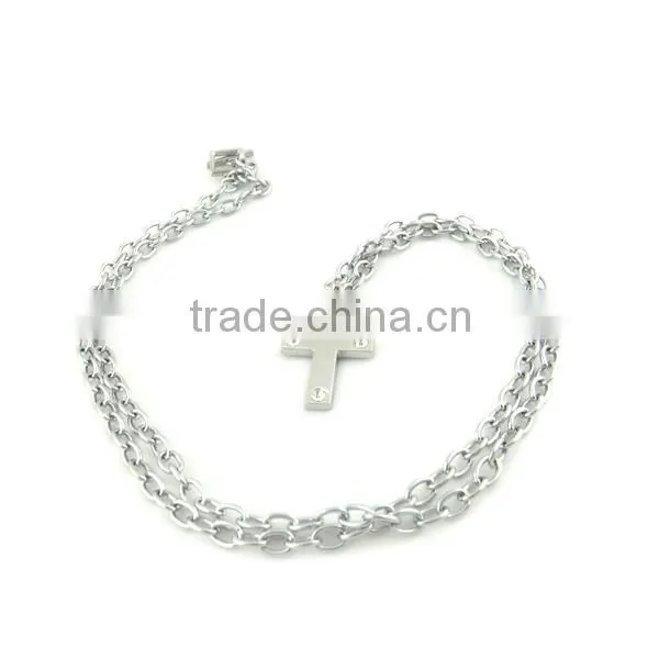 2014 trendy unique floating cross pendant necklace