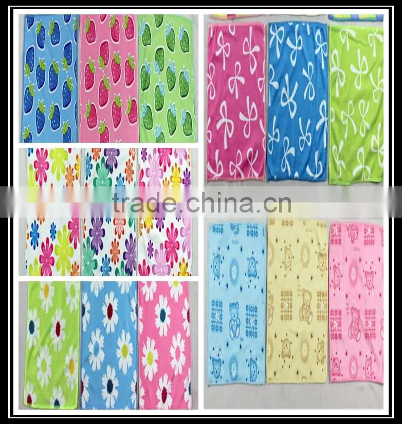 Polyester hand towel,high quality cheap microfiber transfer printing small square towel