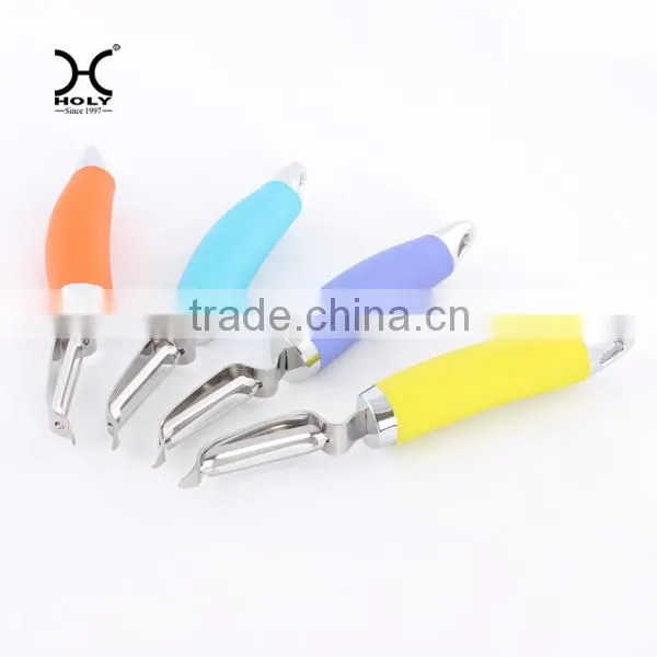 Stainless steel swivel peeler with ABS +TPR handle