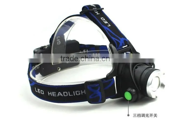XML-T6 LED light with zoom function new design headlamp rechargeable headlamp