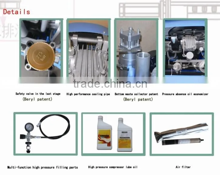 PRBW400 30MPa and 400L/Min Scuba Diving and Breathing Air Compressor