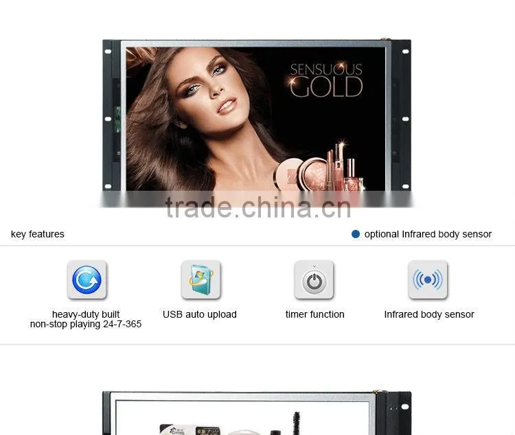 Heavy duty lcd frameless monitor 32 inch,32 inch open cell lcd display panel flexible mount led advert lcd panel