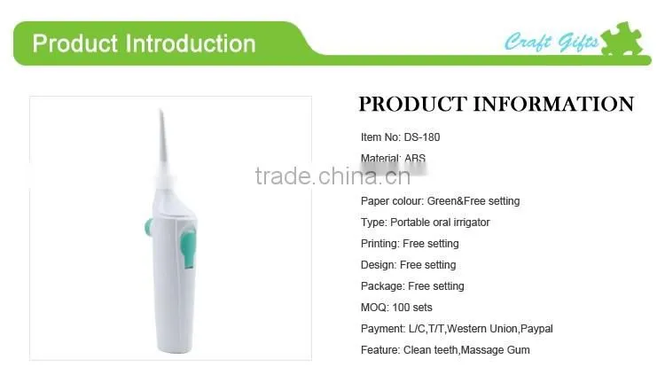 home use portable dental water flosser