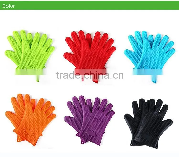 Heat Resistant Silicone Cooking Gloves for BBQ