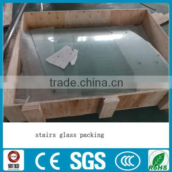 modern commercial hotel glass curved stairs price