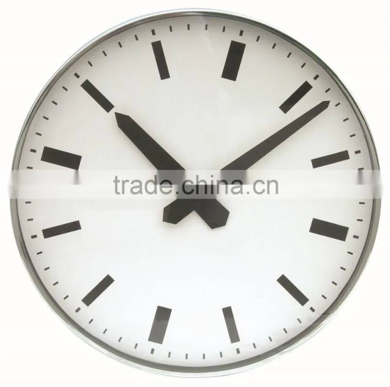 Fashion metal round shaped wall clock, decorative wall mounted clock