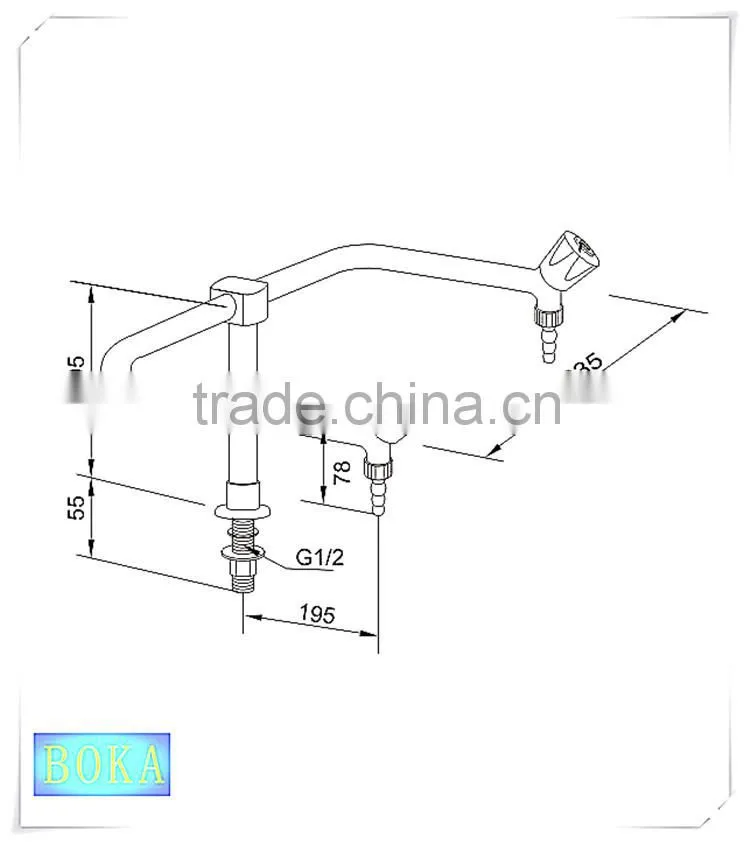 Lab accessory two way swan neck water faucet