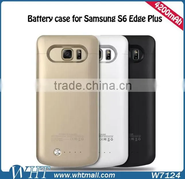 2016 New Products 4200mAh Rechargeable Battery Case for Samsung Galaxy S6 Edge Plus