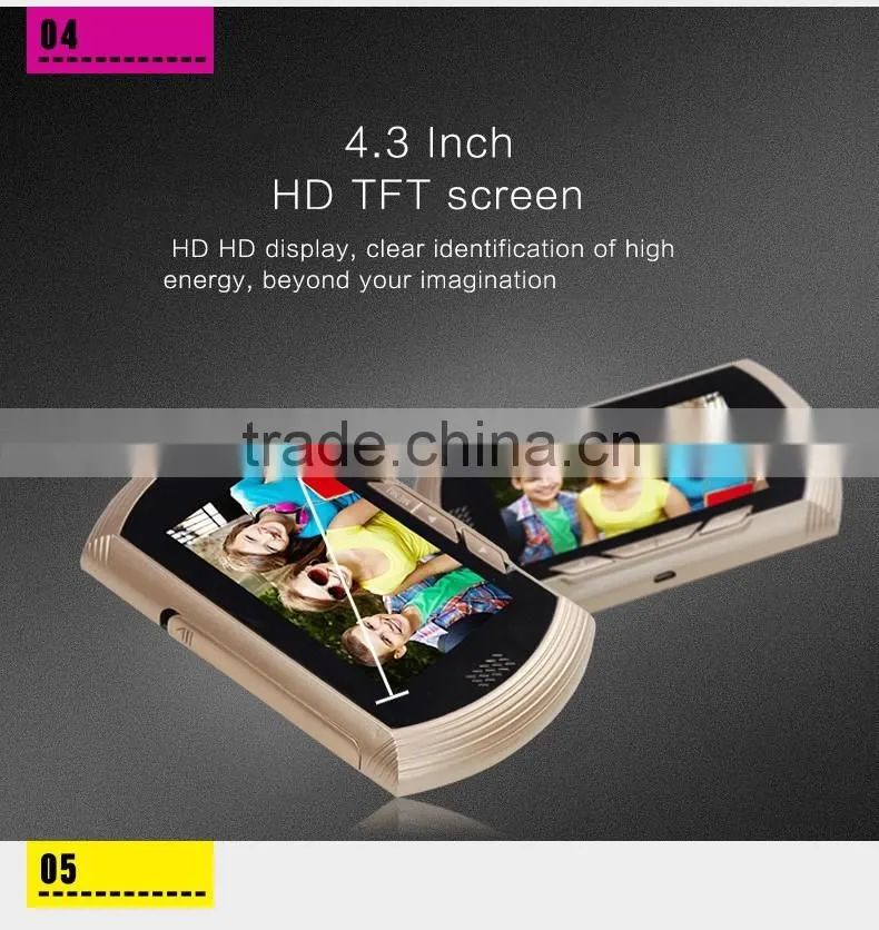 4.3" digital video peephole door camera,digital peephole camera,digital peephole door viewer