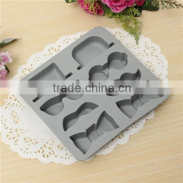 Ice Cube Tray Mold Beard Glasses Hat Tie Gentleman Glasses Freeze Mould Maker Ecellent Quality