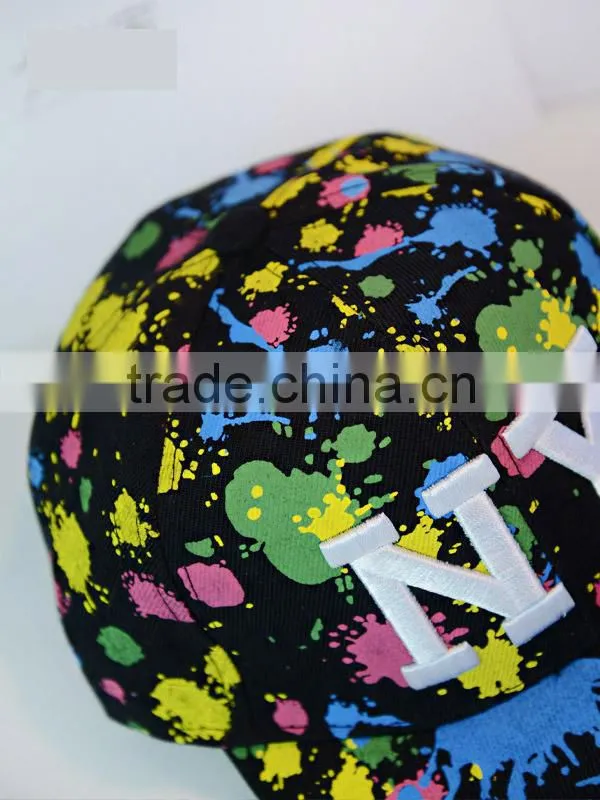 6 panel 3D embroidery attractive fully printing custom made hats for unisex
