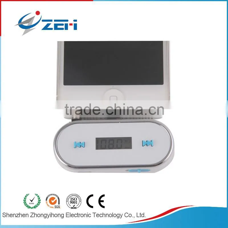 newest mini protable FM audio transmitter adapter receiver for car handsfree phone handsfree