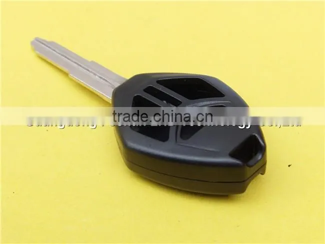 Replacement 3 Buttons With Logo Uncut Right Groove Blade Remote Blank Fob Key Case Shell For Mitsubishi Car Key