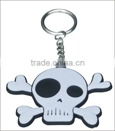 Fashionable made plastic soft pvc key chain