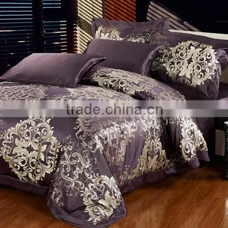100% silk luxury jacquard bedding set