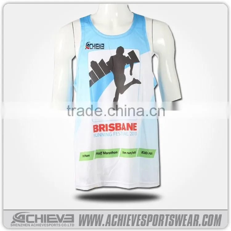 custom design cheap price gym singlet