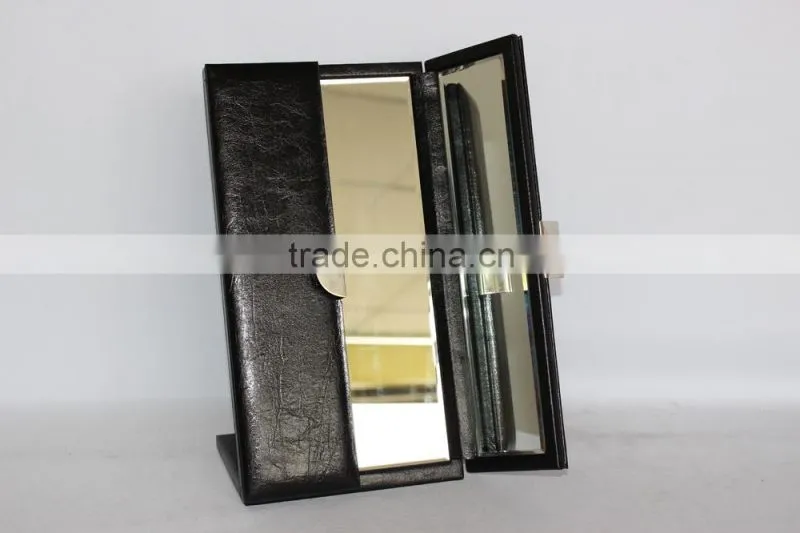 Special Design leather Cosmetic Sheet Glass Mirror