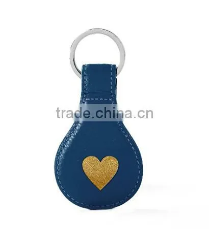 hot leather heart shape keychain, leather keychain with heart