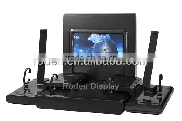 Large size whatch window display stand glossy lacquer high backboard