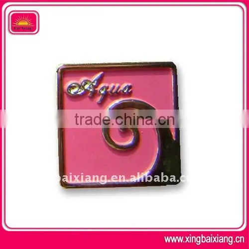 Top quality beautiful metal square badge pin,square lapel pin
