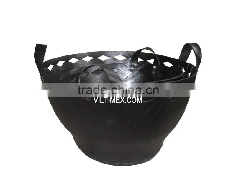 Rubber storage basket with hand nice price and hight quanlity for exporting