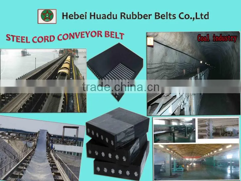 Excellent quality lowest price high strength steel cord rubber conveyor belts ST1600 for Quarries and Sandpits
