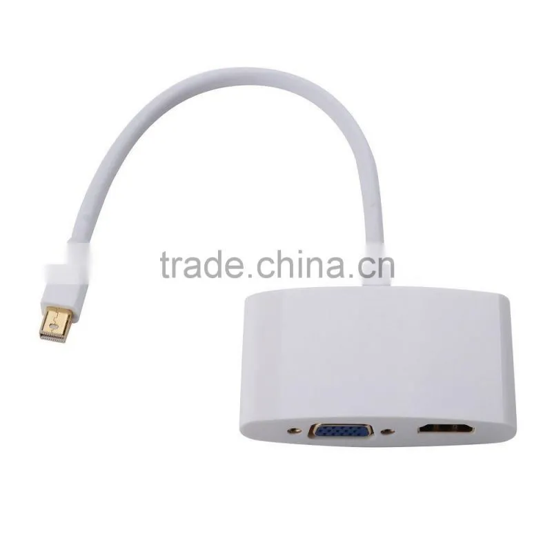Mini Display Port DP to HDMI + VGA Adapter Cable for Apple MacBook surface Pro