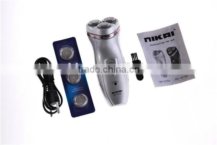 Triple blade rechargeable shaver beard shaver