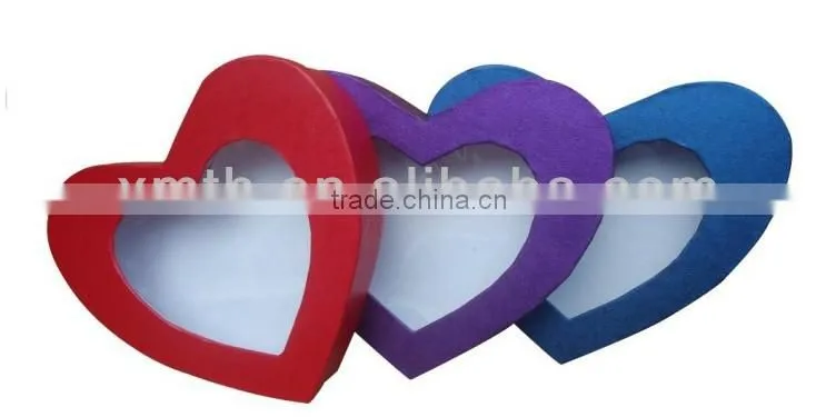 Custom popular exquisite gift packing paper boxes with windows and various color for sale