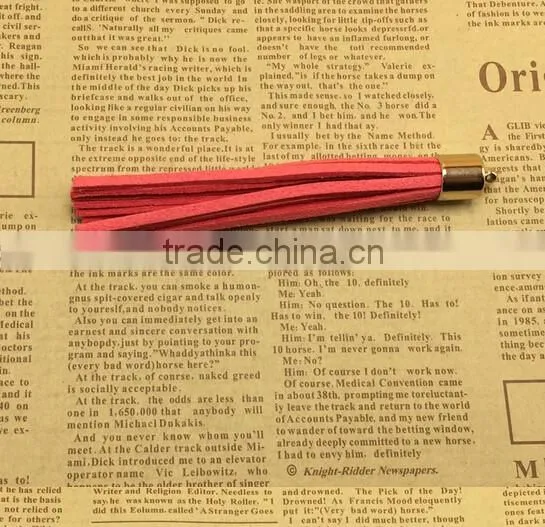 Wholesale 7-10cm Mutil Color Suede Leather Tassel,100pcs gold cap tassel for diy
