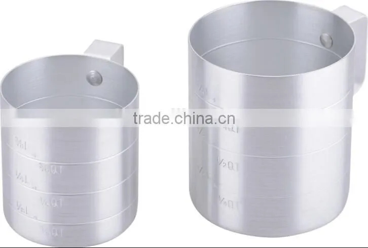 Aluminum camping cup / aluminum measuring cup