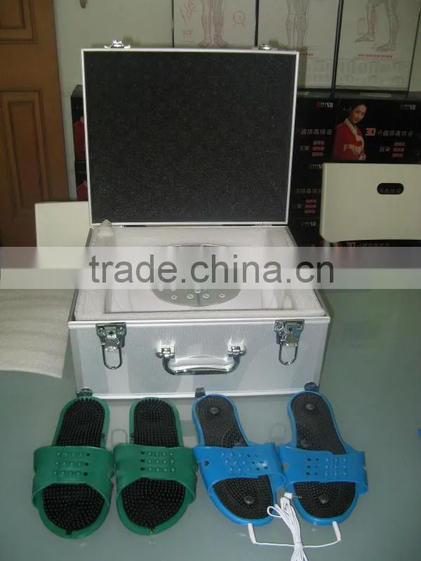Acupuncture detox foot spa equipment with massage slippers for two people
