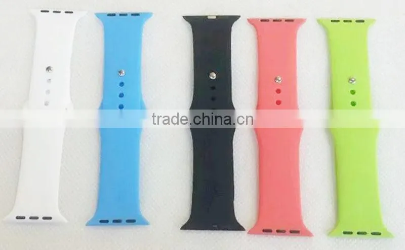 Watch Sport Band 38mm/42mm Rubber Strap Bracelet Fitness Replacement Wrist With Aluminum Connector Adjustment Length For Iwatch
