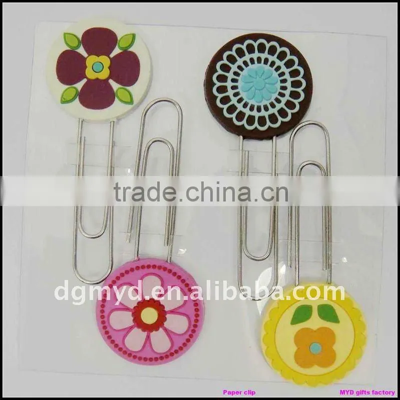 beautiful and special non-phthalates and lead free soft pvc paper clip