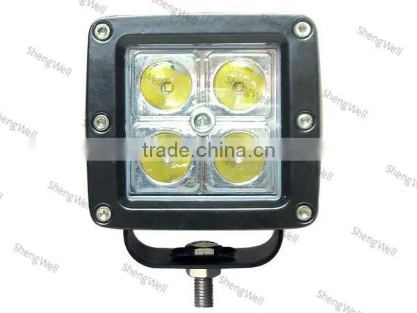 ShengWell 16W 3" Square LED driving light 9--32v IP67 CREE led car driving light 12volt cree ip67 led driving light