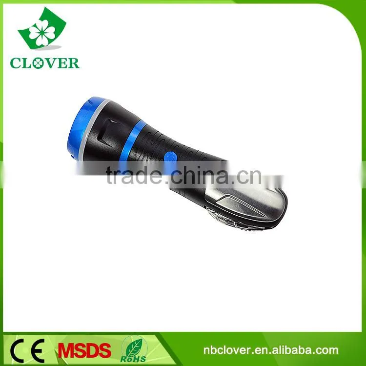 Tool flashlight 170-220LUM 3W LED & 4 red LED portable led flashlight torch