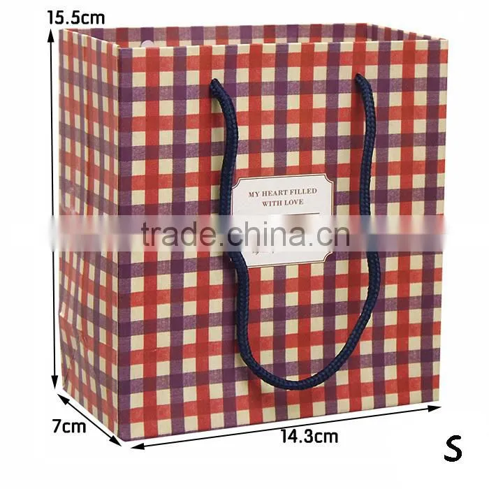 Fashion England Check Paper Shopping Bag