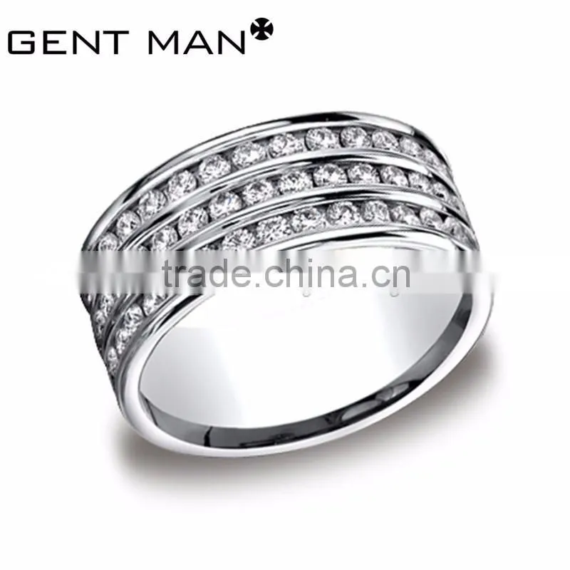 Popular CZ rings 316L Stainless steel Engagement Ring titanium Trendy ring