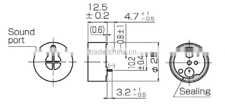 FBPB2513 buzzer with pin piezo buzzer 104dB 6v piezo buzzer (FBELE)