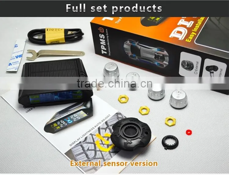 2016 TP-800 external car led Wireless DIY tpms alarm monitoring system,easy car alarm system ,digital tire pressure gauge