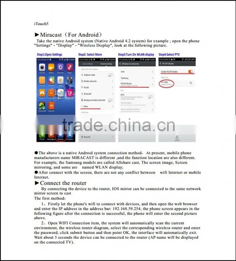 New Model of Car interface Miracast DLNA Airplay HDMI CVBS(AV) output for Android phone