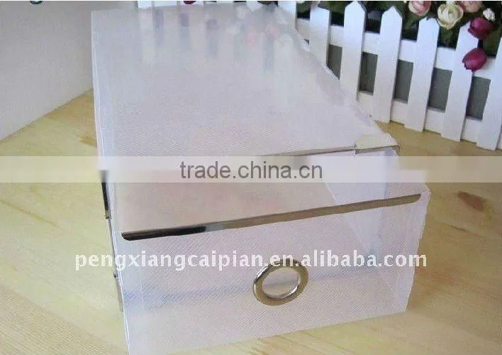 drawer style plastic shoe box