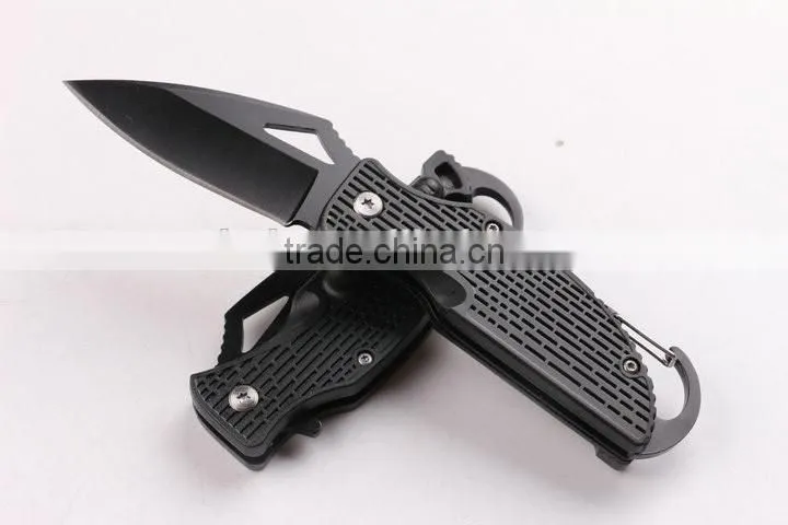 OEM multifunctional pocket camping knife with fire starter