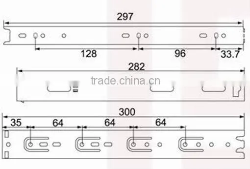 Buy drawer slides ball bearing from YingDa YD-HG335