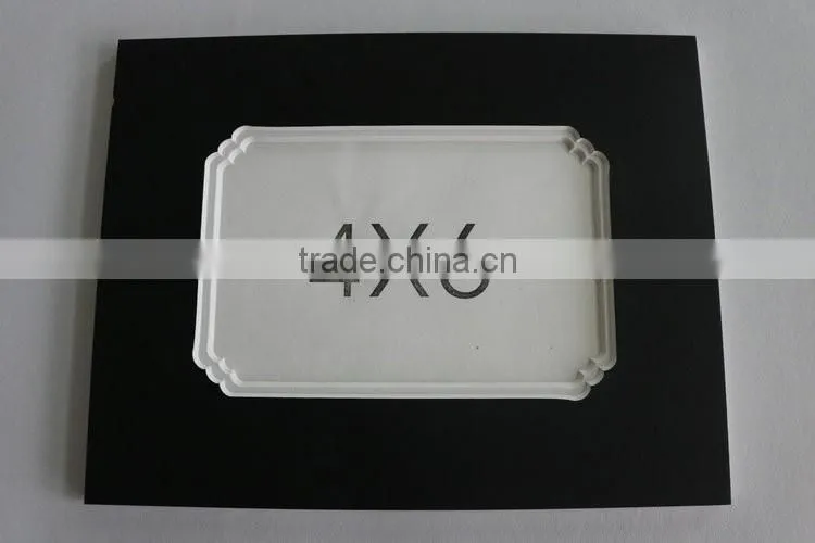 Promotional gift outer size 6*8" inner cut 4x6" wholesale black paper frame