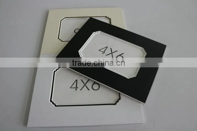 Promotional gift outer size 6*8" inner cut 4x6" wholesale black paper frame