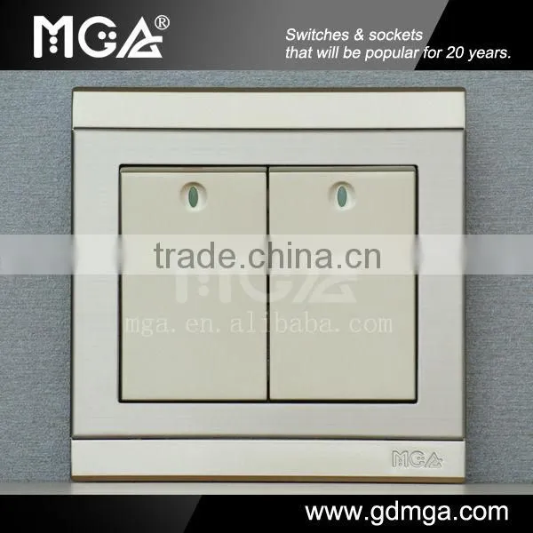 16A 250V 2 gang 2 way switch