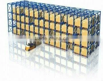 Warehouse storage drive-in rack